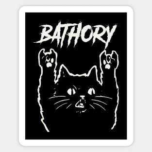 bathory metal cat Sticker